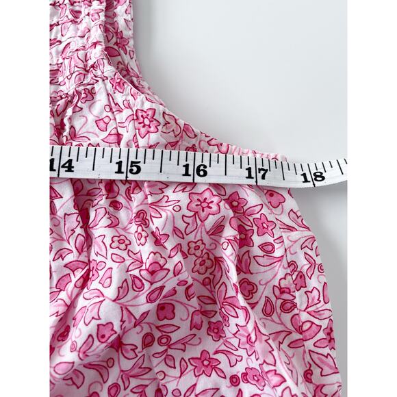 White and Pink Floral Cottagecore Sleeveless Cotton Nightgown Size Medium - Picture 4 of 6